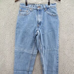 Vintage Levis 550 Relaxed Fit Mom Jeans Juniors 7 Short Tapered High Rise USA